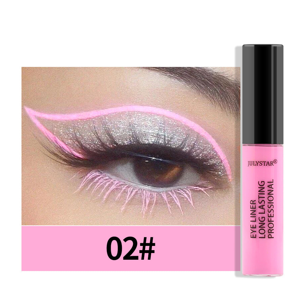 8-Color Liquid Eyeliner Pen for Precise Graphic Looks
