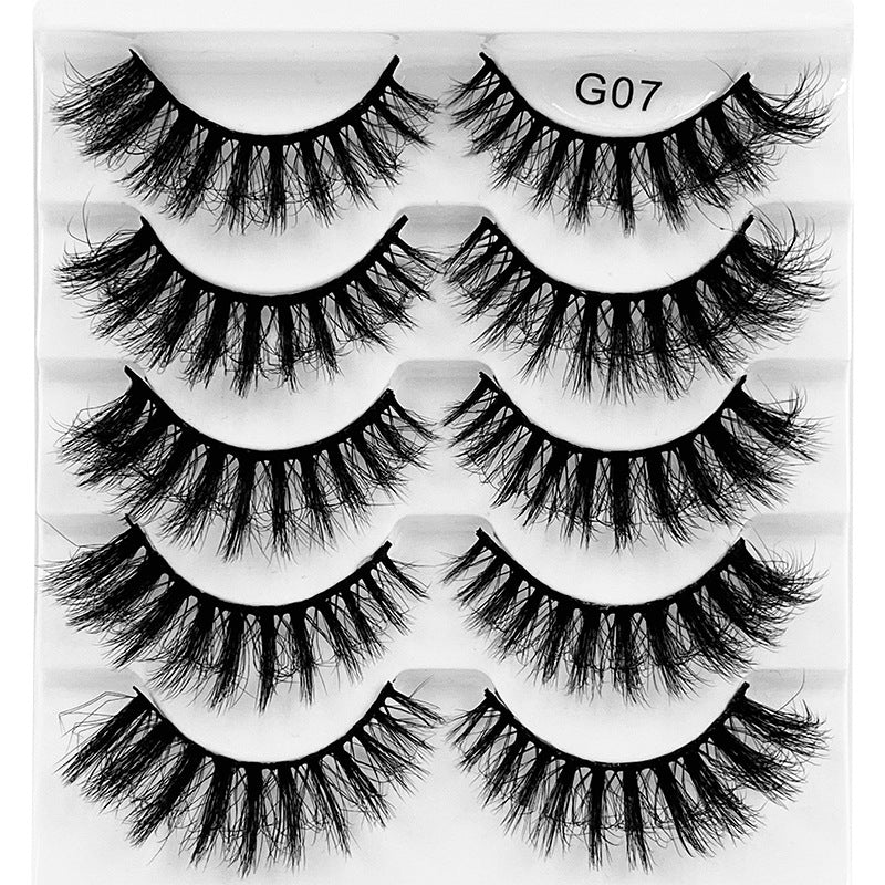 False Eyelashes 8D Fluffy Volume, 5-Pair Glam Set