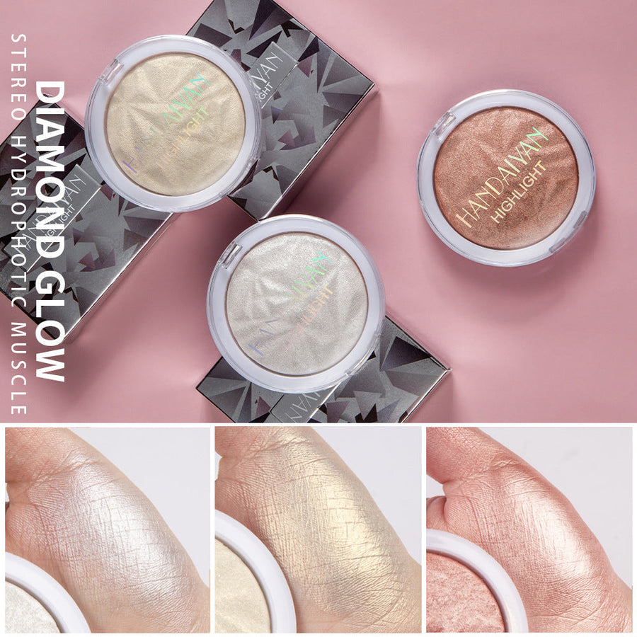Pressed Highlighter Makeup Powder for Intense Glow