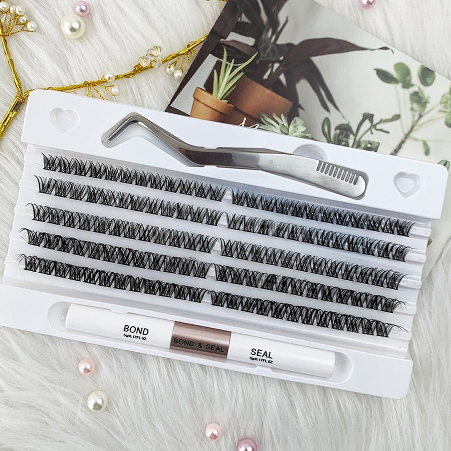 DIY Cluster Eyelash Extensions with Custom 8–16mm Lengths