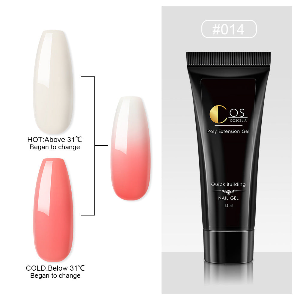 Quick-Building Poly Extension Gel — Heat-Activated Ombre