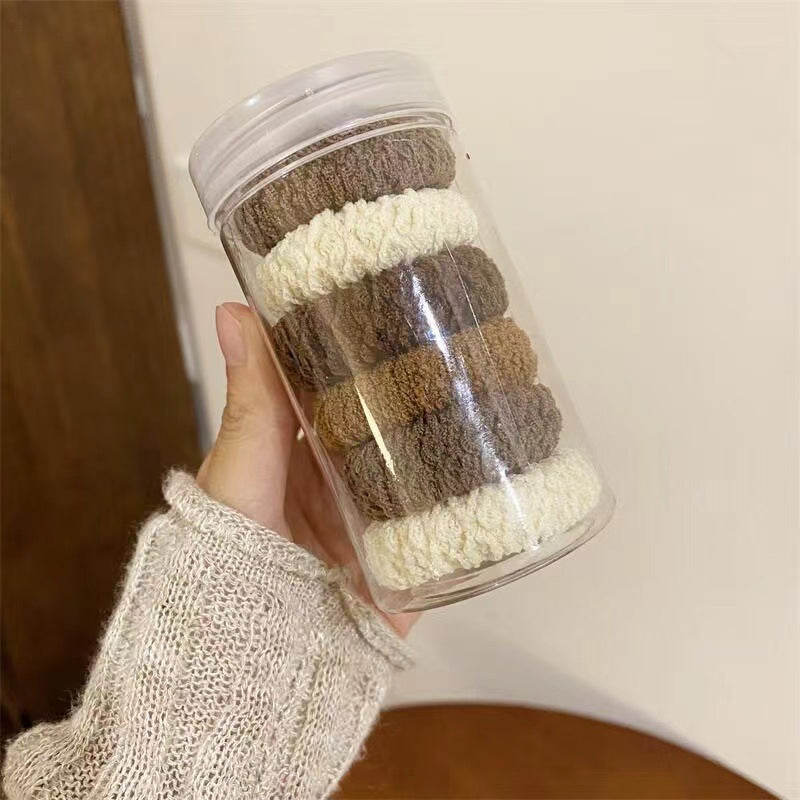 100 Hair Ties in a Reusable Jar for Everyday Styles