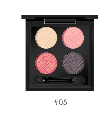 4-Color Eyeshadow Palette for Dimensional Eye Makeup