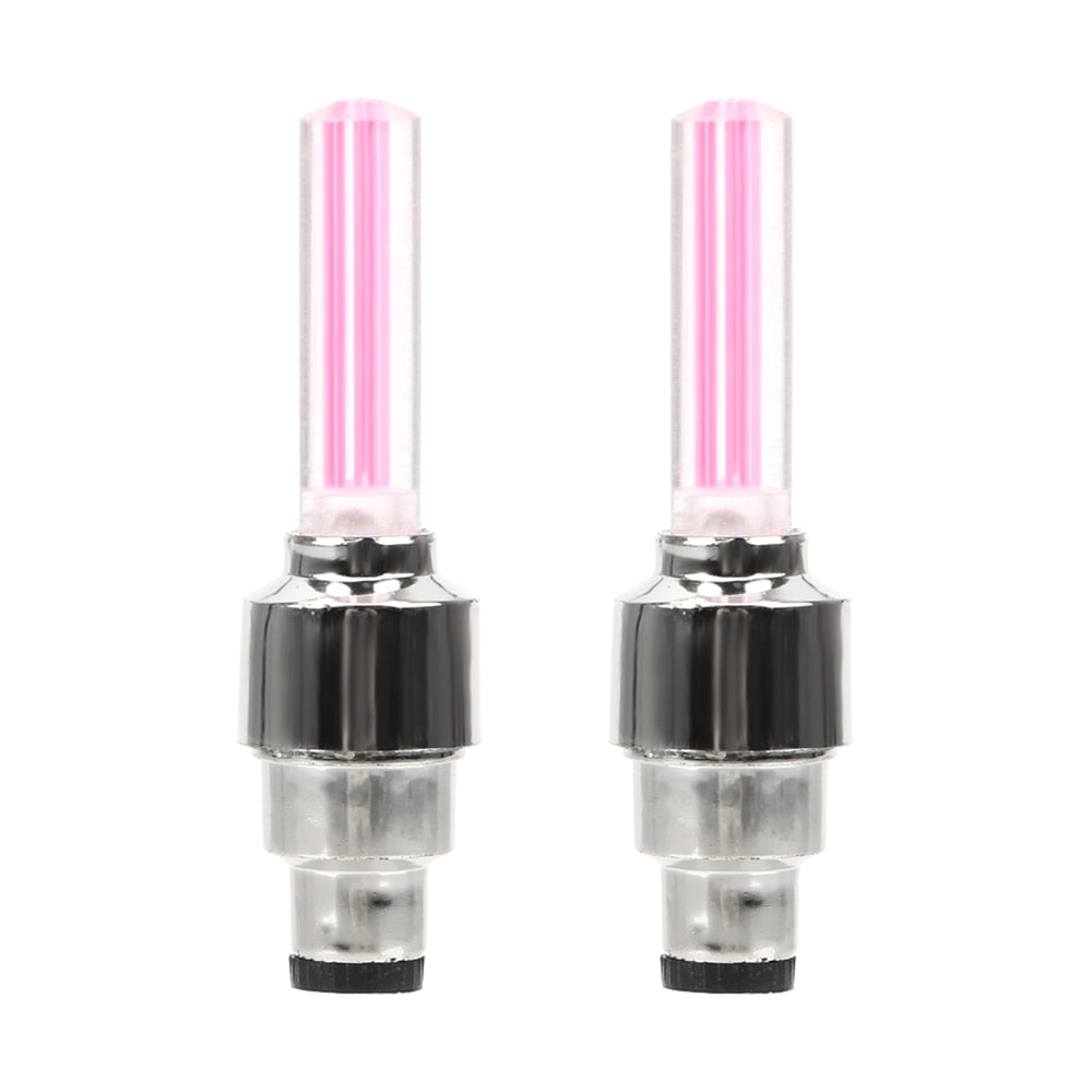 LED Tire Valve Cap Lights — Glowing Wheel Effect