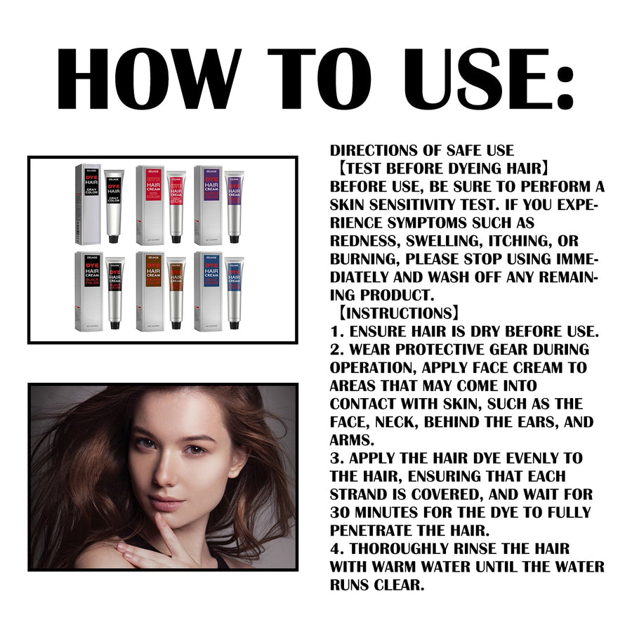 Temporary Hair Color Cream for Easy Shade Changes