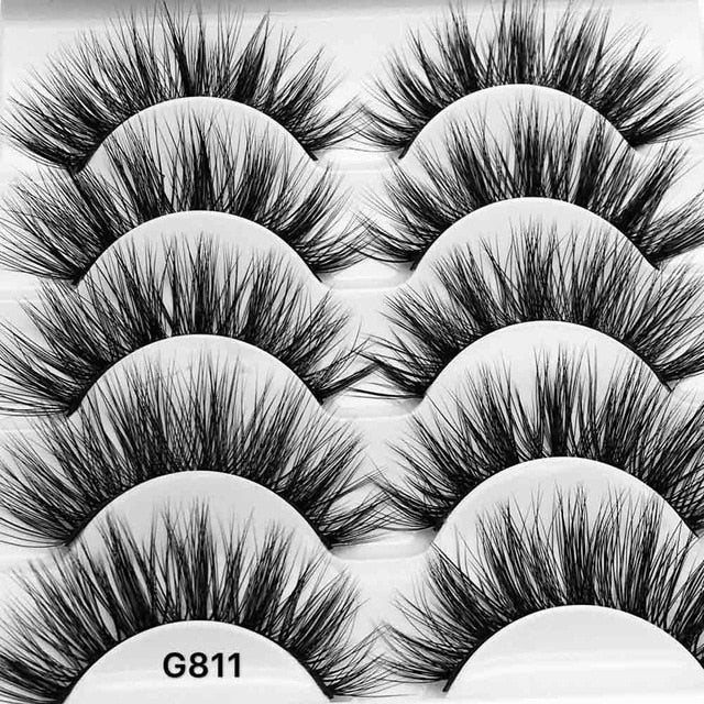 False Eyelashes: Dramatic 3D Volume, 5 Lash Styles