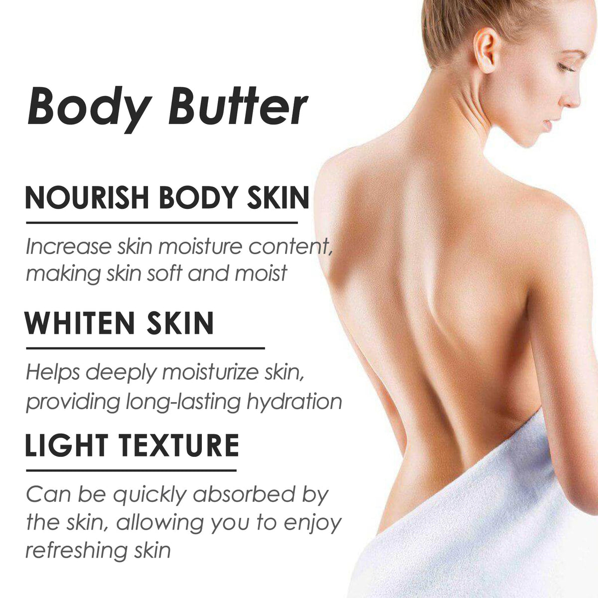 Body Butter Cream with Shea Butter and Vitamin E