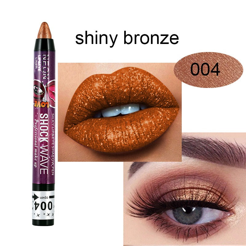 Eye and Lip Pencil Set: 36 Glitter Shades, 2-in-1
