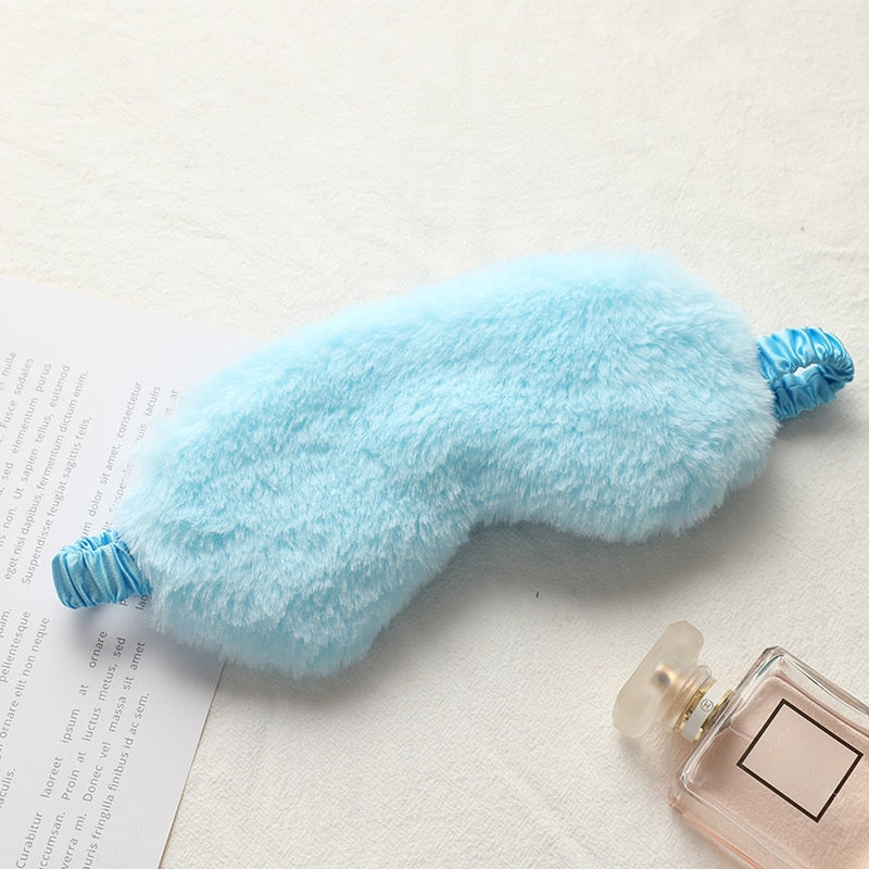 Cute Plush Sleep Mask — Light-Blocking Comfort for Deeper