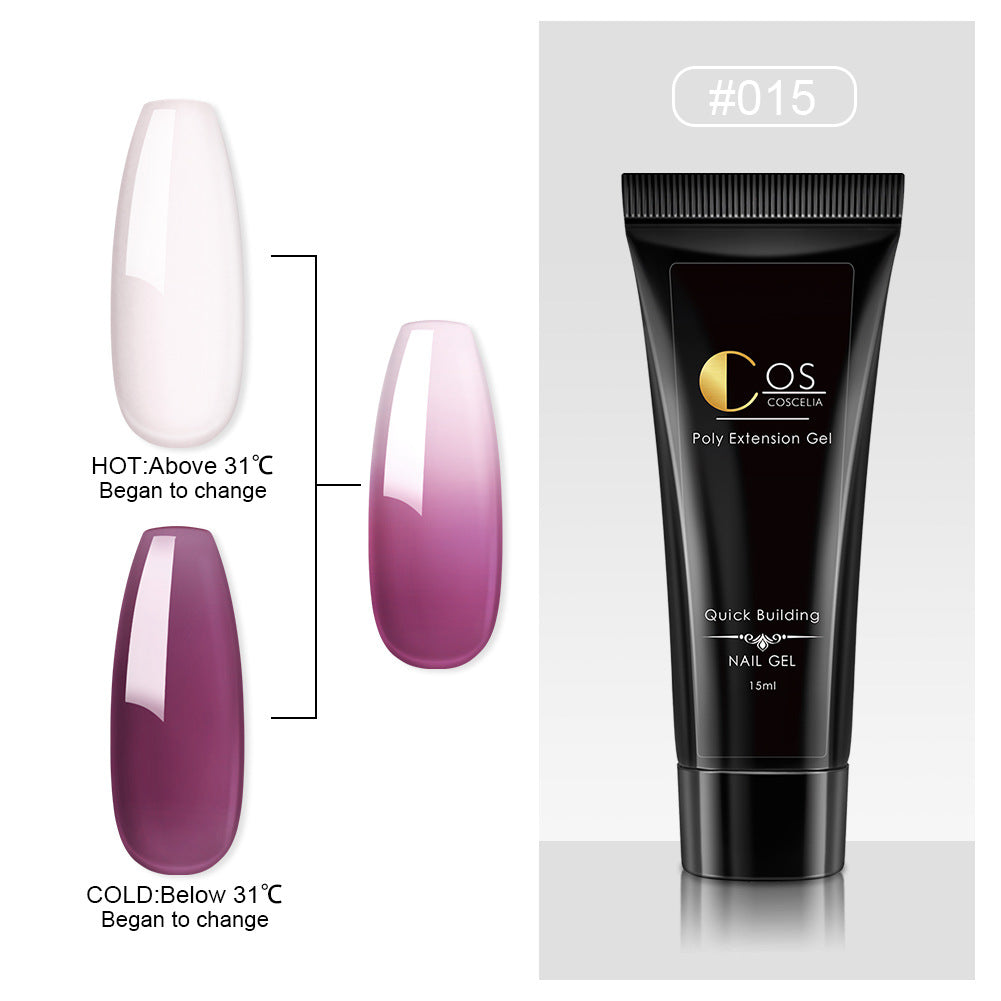 Quick-Building Poly Extension Gel — Heat-Activated Ombre