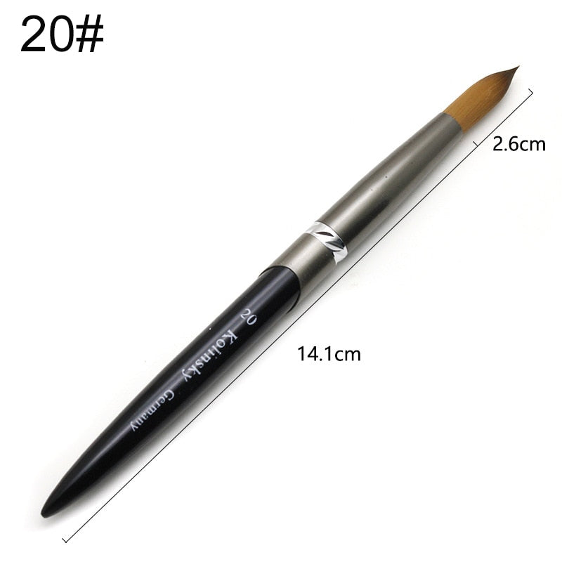 Kolinsky Acrylic Nail Brush — Precision Crystal Pen