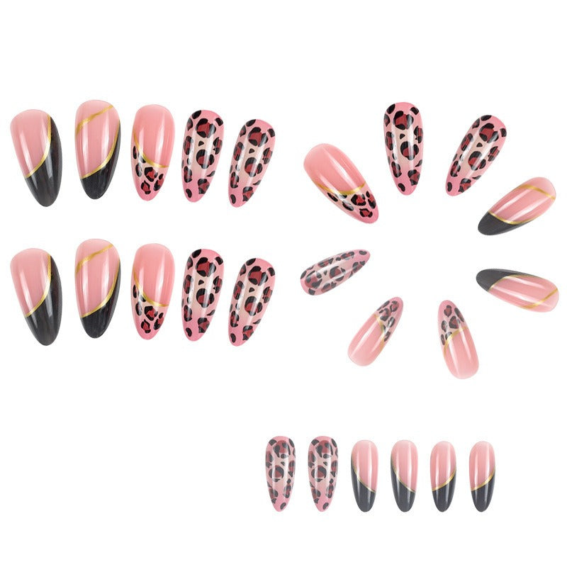 Almond Press-On Nails – Hand-Painted Salon Art in Seconds