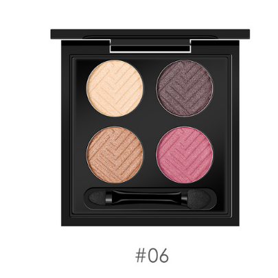 4-Color Eyeshadow Palette for Dimensional Eye Makeup