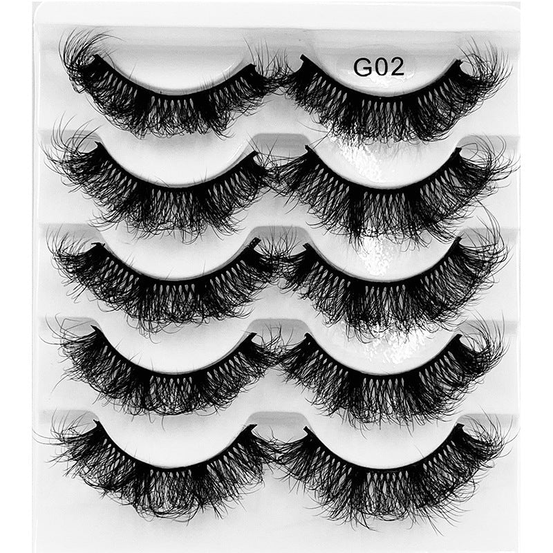 False Eyelashes 8D Fluffy Volume, 5-Pair Glam Set