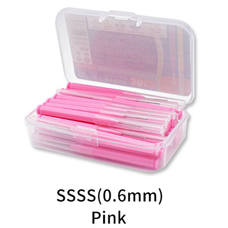 30Pcs/set I Shaped Interdental Brush Denta Floss Interdental