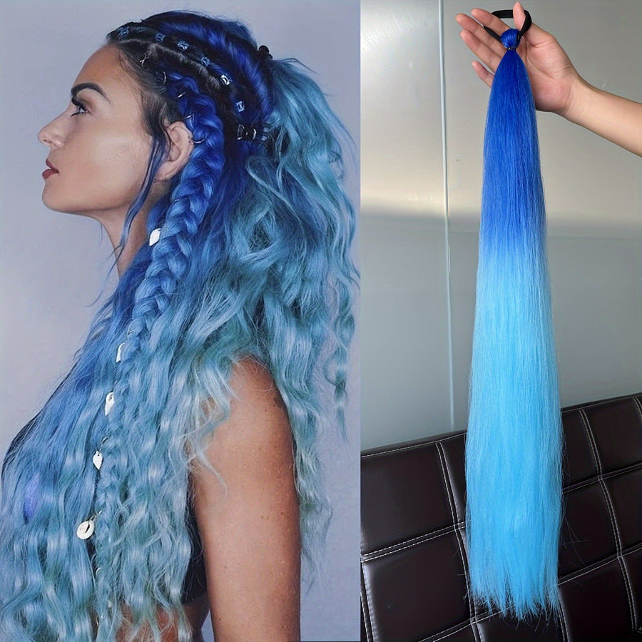 Colorful Ponytail Hair Extensions — Instant Braid Makeover