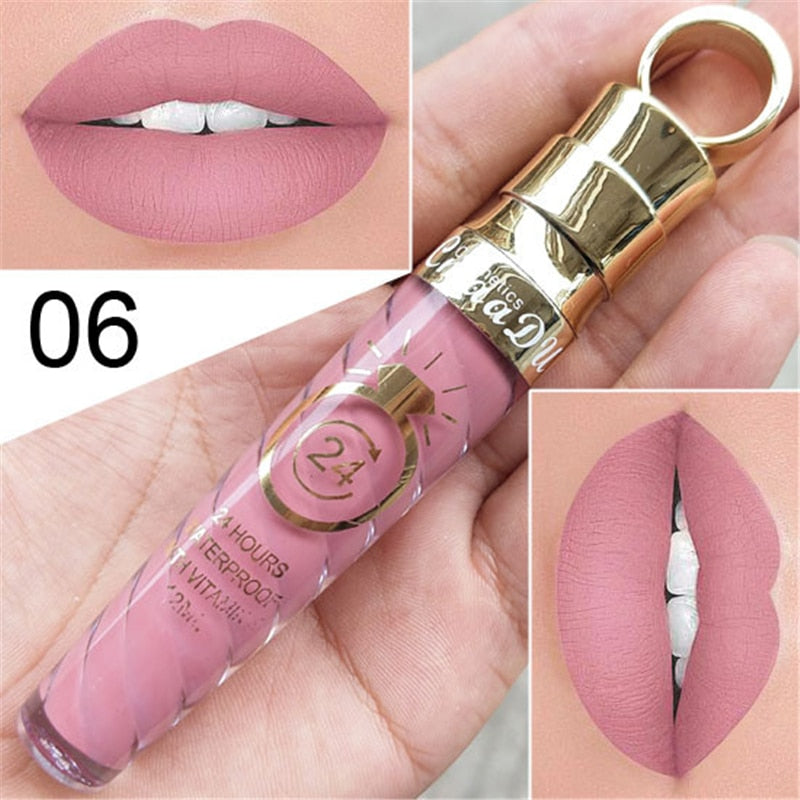 Waterproof Matte Lip Gloss - 20 Long-Lasting Shades