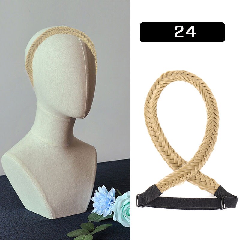 Fishbone Braid Hairband - 16-inch Voluminous Style, 6 Shades