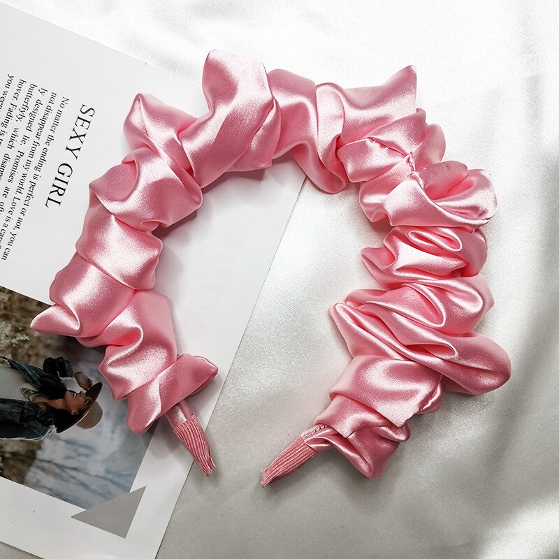 Silk Turban Headband — Voluminous Knot Wrap in Pastel Satin