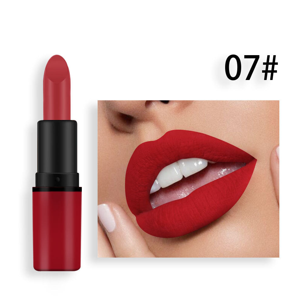 Matte Lipstick 12-Color Collection for Nude to Red Looks