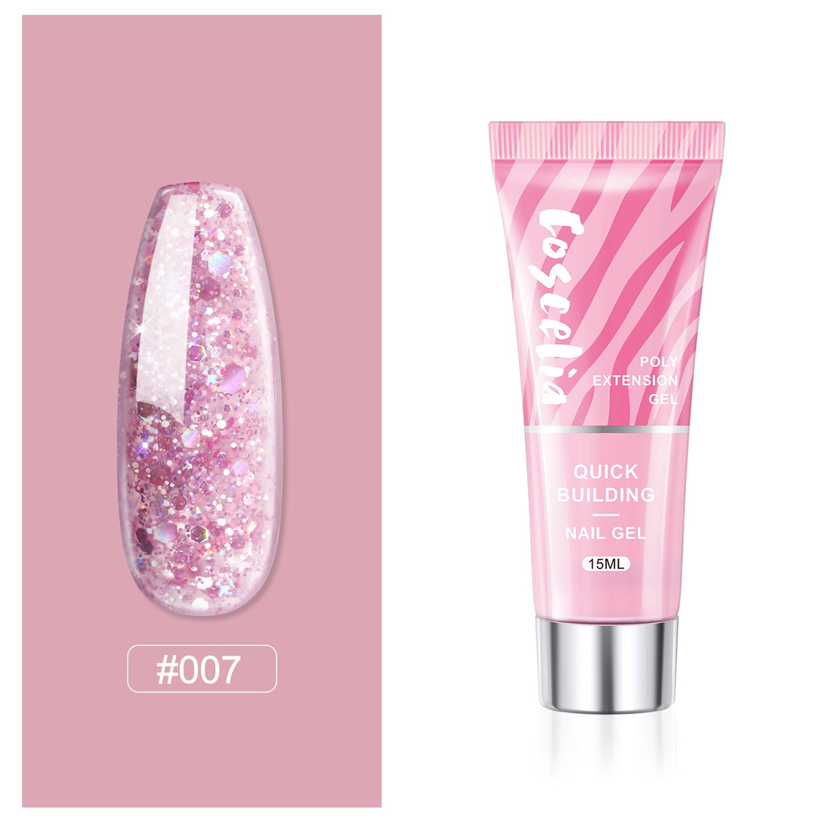 Poly Nail Extension Gel — Crystal-Infused, Quick-Building
