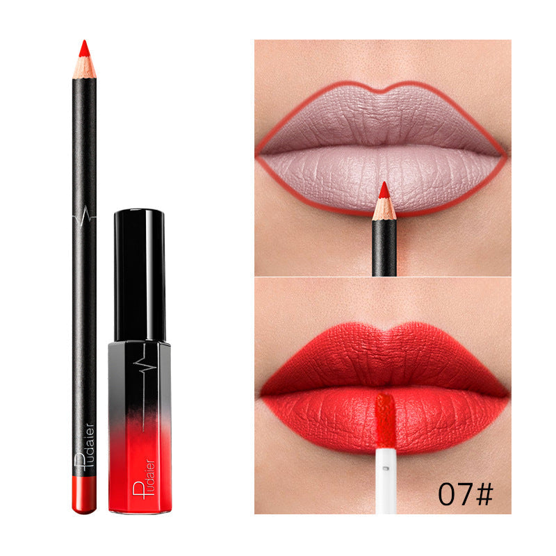 36-Color Matte Lip Gloss Set With Matching Lip Liner