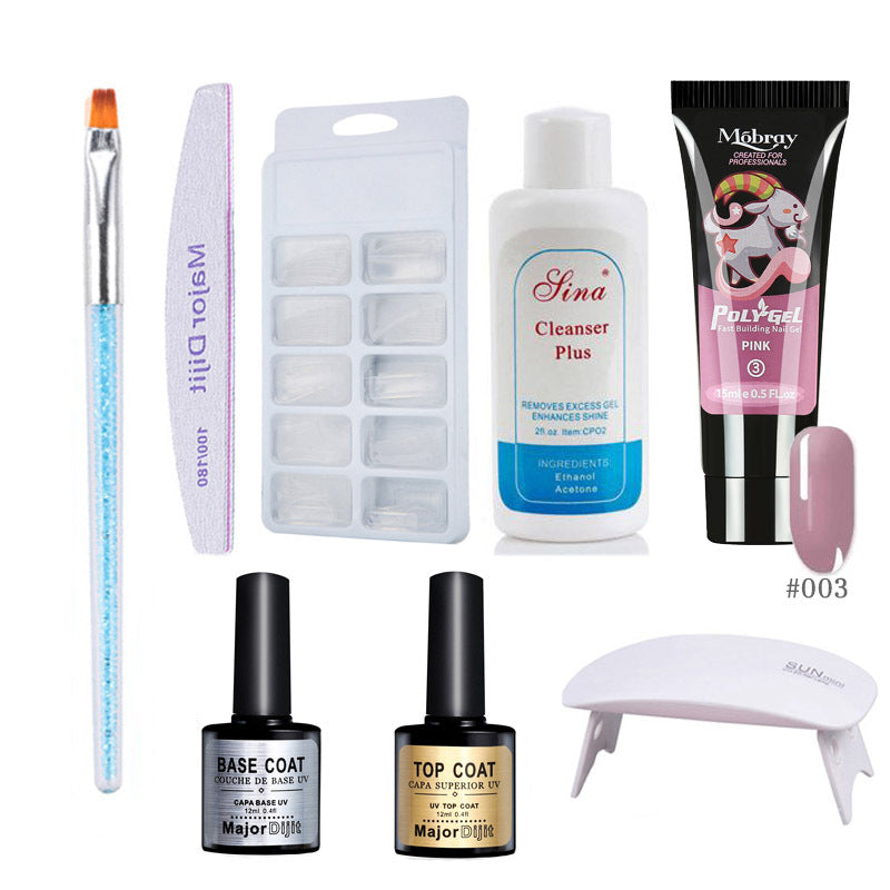Poly Gel Nail Extension Kit for Glossy Home Manicures