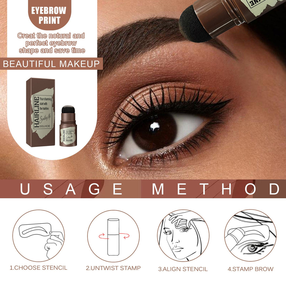 Eyebrow Stamp Kit for Fast, Even, Natural-Looking Brows