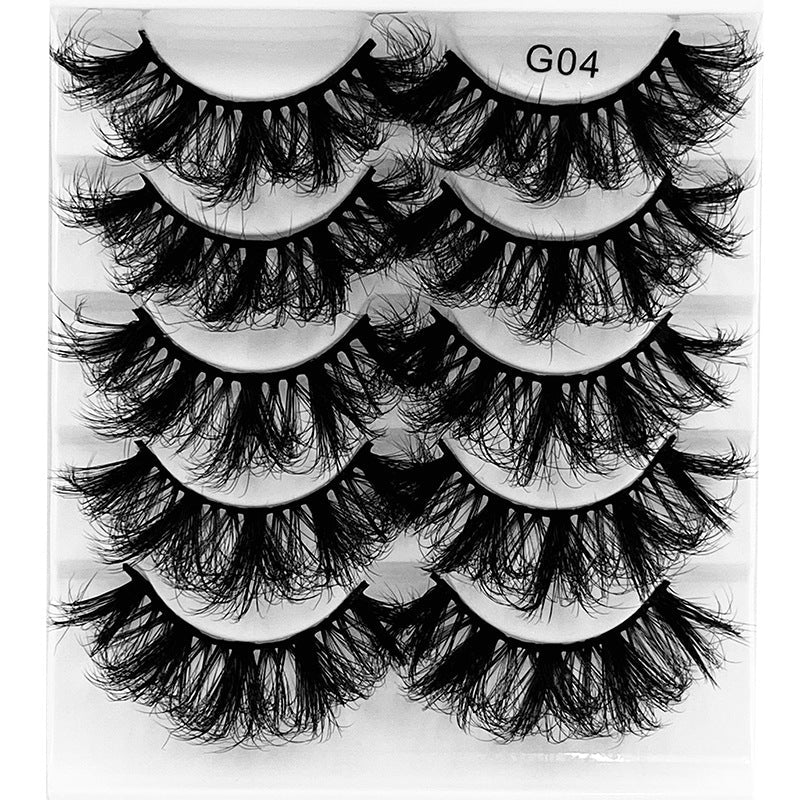 False Eyelashes 8D Fluffy Volume, 5-Pair Glam Set