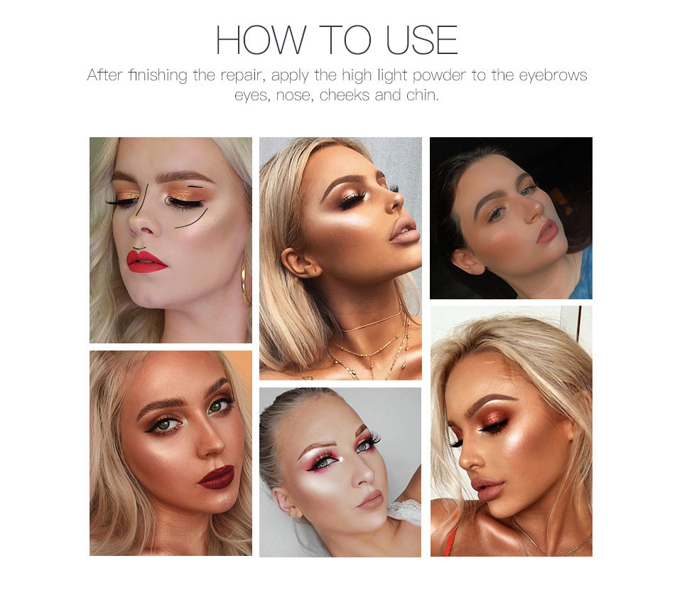 Dual-Use Highlighting Powder for Face and Eye Makeup