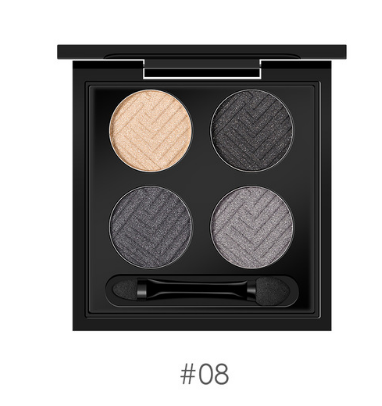 4-Color Eyeshadow Palette for Dimensional Eye Makeup