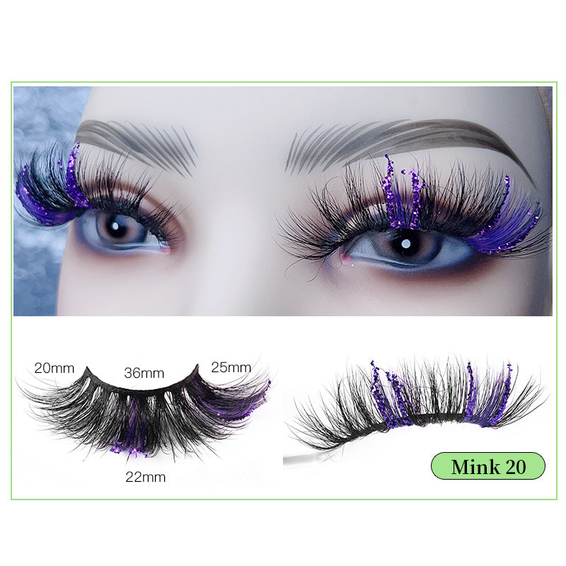 Pink Sequin Mink Lashes 25mm Dramatic Christmas Eyes