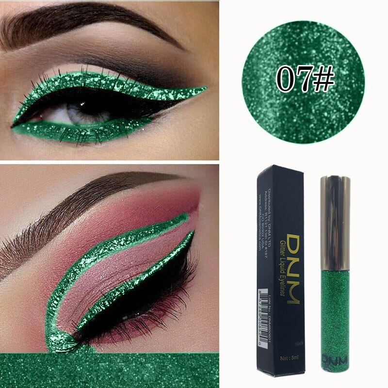 Metallic Liquid Eyeliner for Sparkling 16-Color Looks