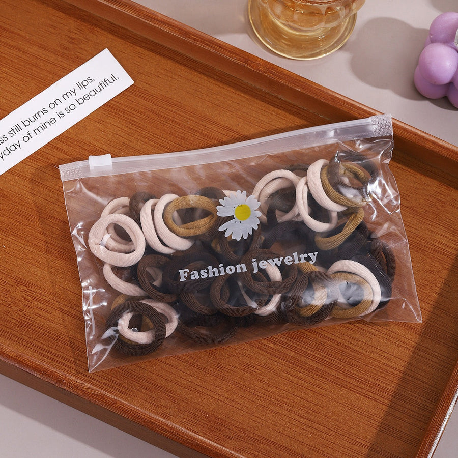 Children's Hair Loops: 50 Colorful 3cm Hair Ties