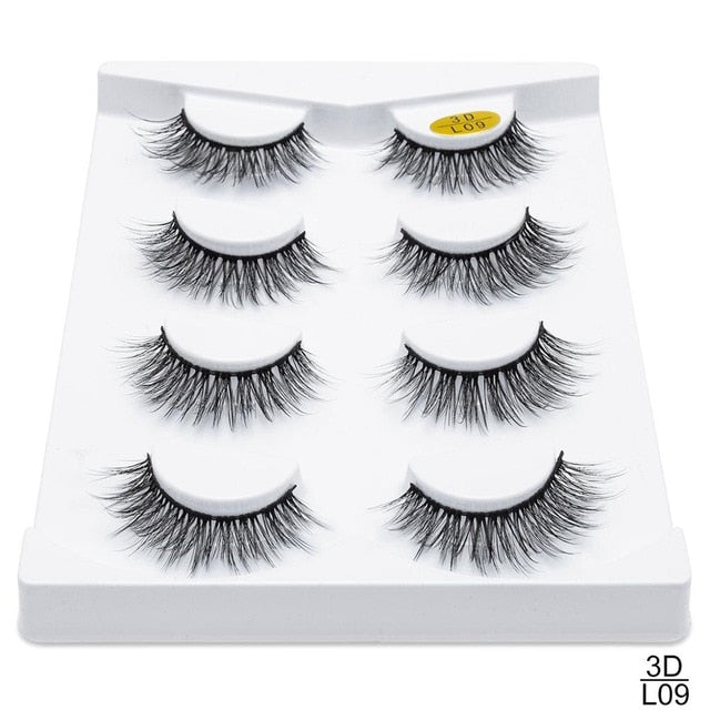 3D Mink False Eyelashes — Dramatic Volume & Thickness, 5 Pairs