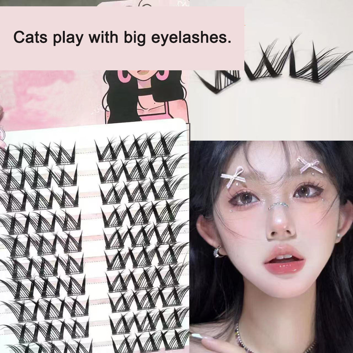 Segmented False Eyelashes for Custom Natural Volume
