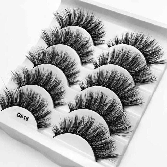 False Eyelashes: Dramatic 3D Volume, 5 Lash Styles