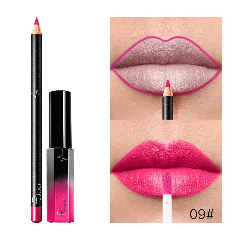 36-Color Matte Lip Gloss Set With Matching Lip Liner