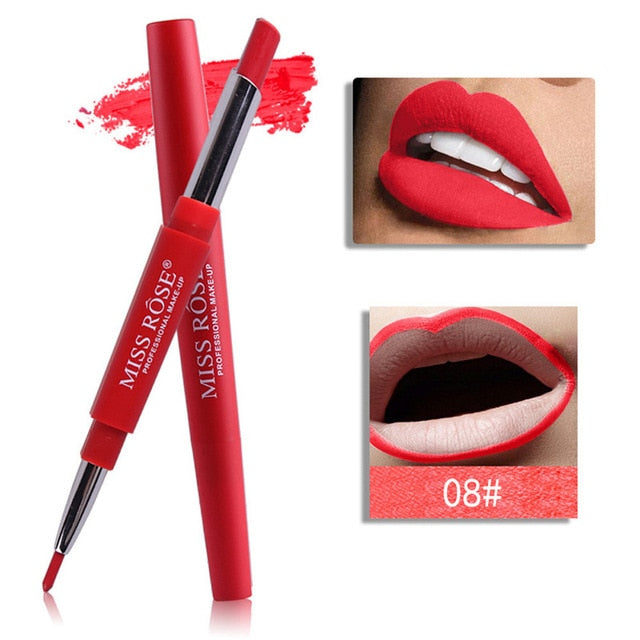 Miss Rose Double-Ended Lip Liner Pencil for Defined Lips
