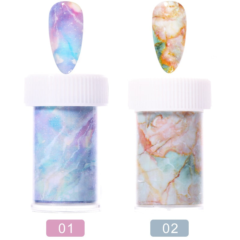 Holographic Nail Foil Transfer Stickers — 24-50 Sparkly