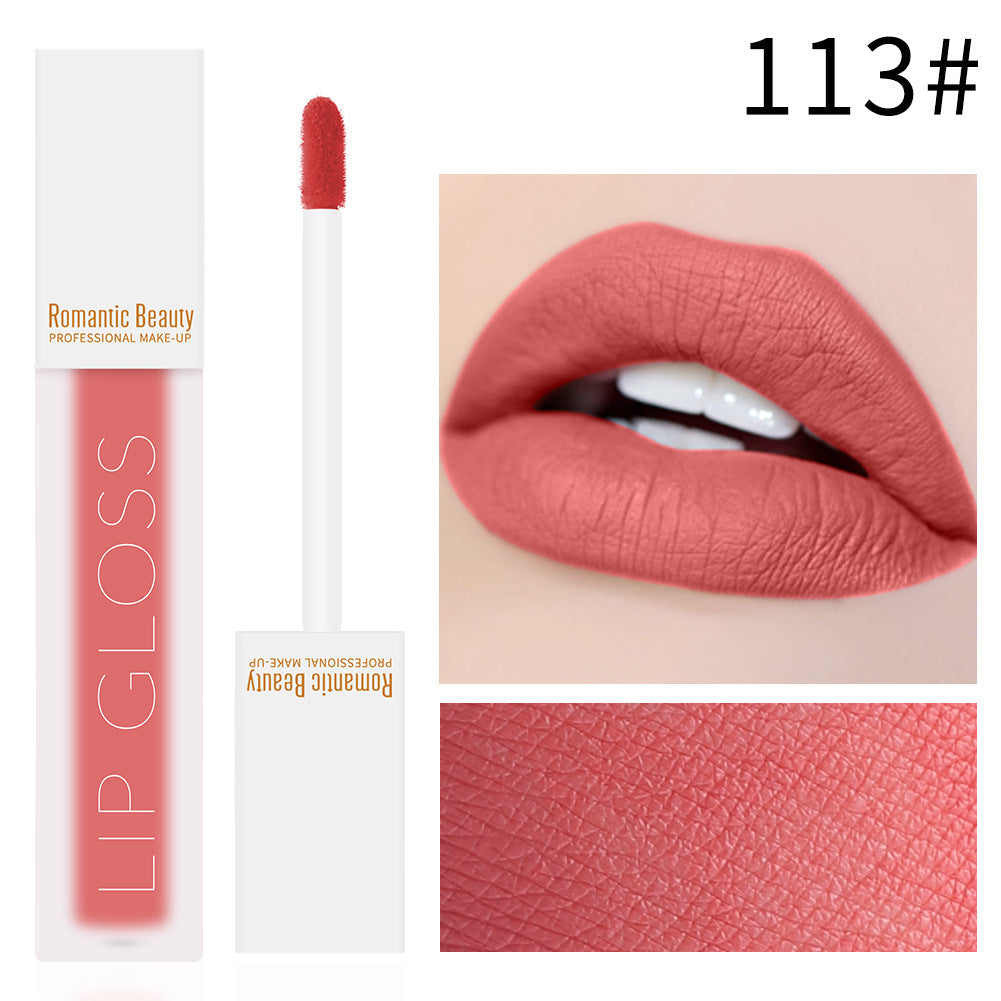 Velvet Matte Lip Gloss Non-Stick Lip Color Rich Pigment