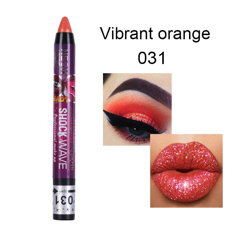 Eye and Lip Pencil Set: 36 Glitter Shades, 2-in-1