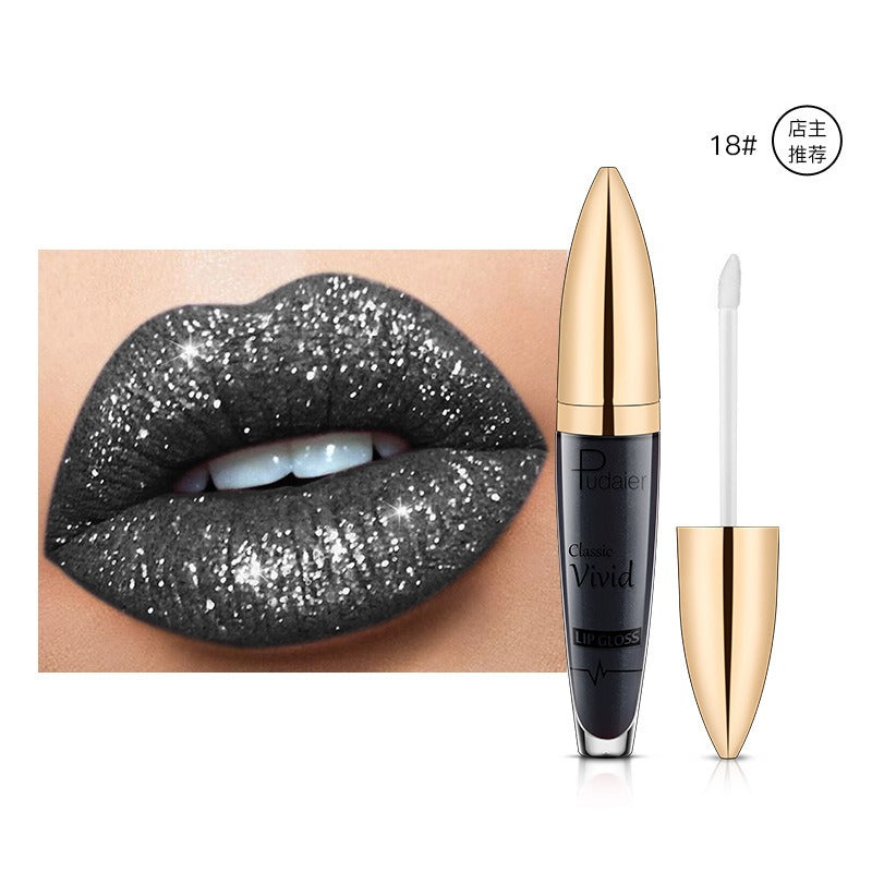 Diamond Glitter Lip Gloss – 18 Long-Lasting Shades