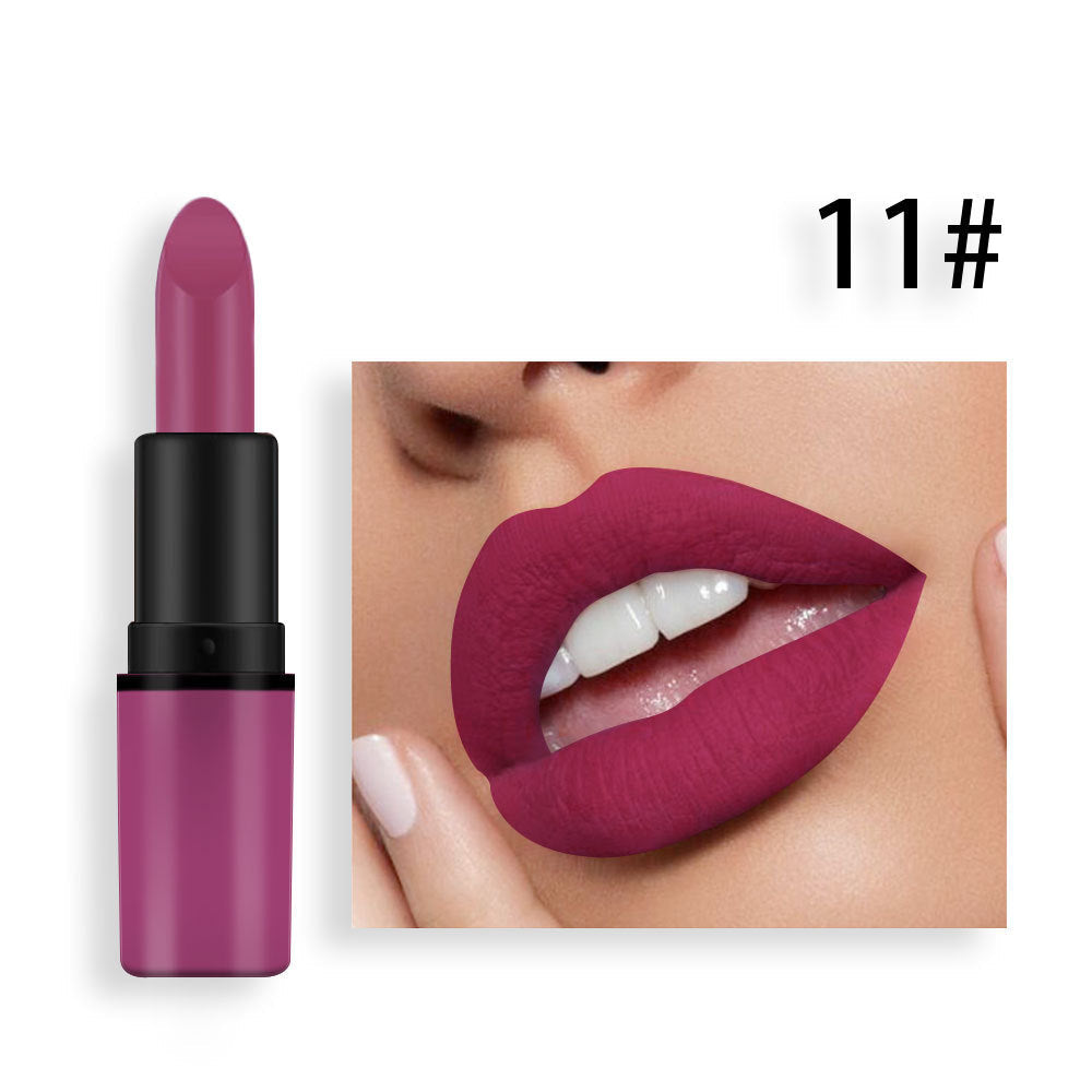 Matte Lipstick 12-Color Collection for Nude to Red Looks