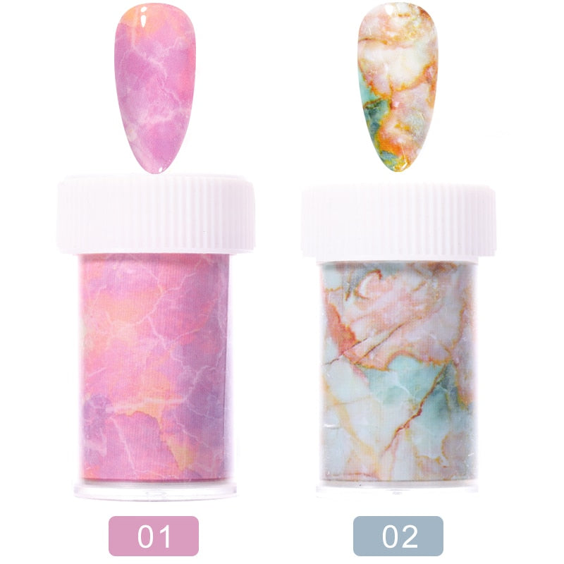 Holographic Nail Foil Transfer Stickers — 24-50 Sparkly
