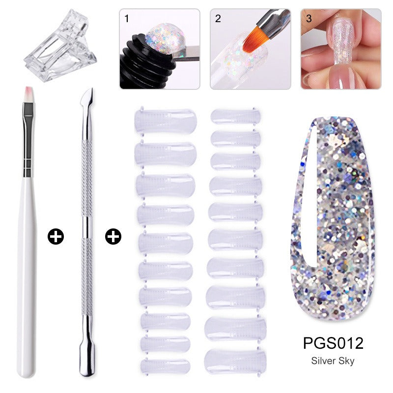 Gel Nail Extension Kit — Salon-Quality Cured Gel and Tips