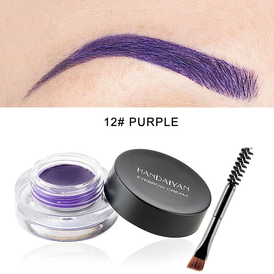 Waterproof Eyebrow Gel & Eyeliner Cream, 12 Colors