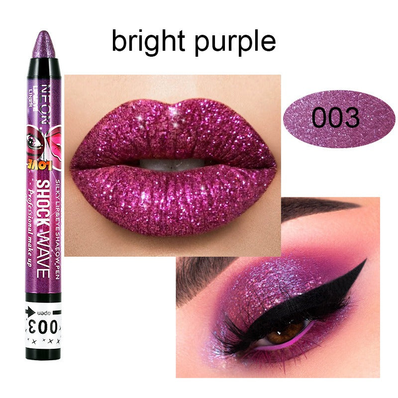 Eye and Lip Pencil Set: 36 Glitter Shades, 2-in-1