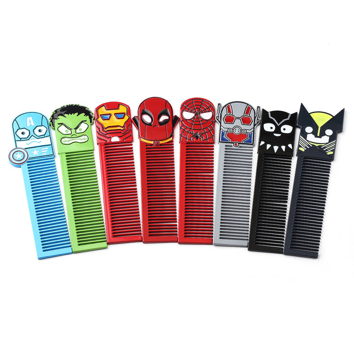 Marvel Character Combs Set — 8 Superhero Hair Accessories