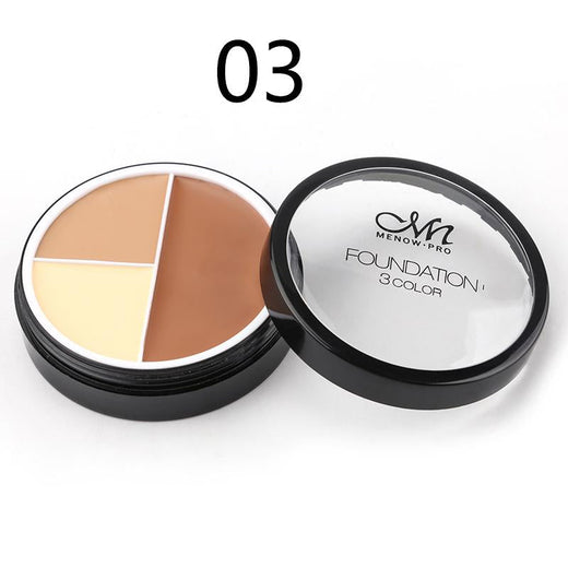 3-Color Foundation Compact for Custom Coverage Makeup